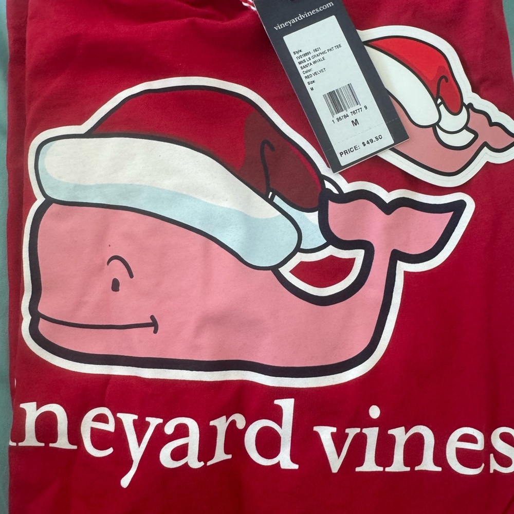 Men’s medium Vineyard Vines Christmas Shirt. New with tags
